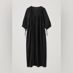 COS Drawstring Dress In Black